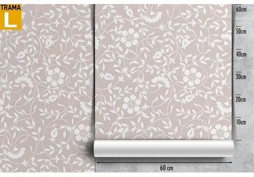 Wallpaper with stylized flowers and leaves nature pattern. 2