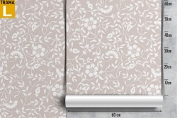 Wallpaper with stylized flowers and leaves nature pattern.