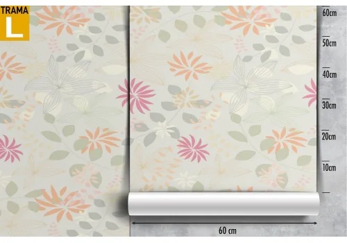 Wallpaper flowers and stylized leaves nature pattern. 2