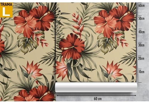 Tropical flowers and leaves wallpaper nature pattern. 2