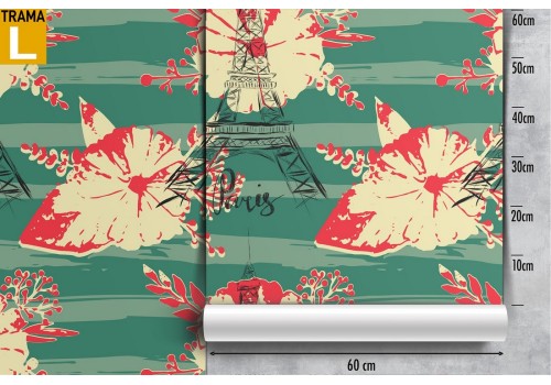 Modern nature flowers wallpaper pattern. 2