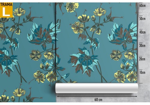 Carta da Parati fiori natura moderna pattern. 2