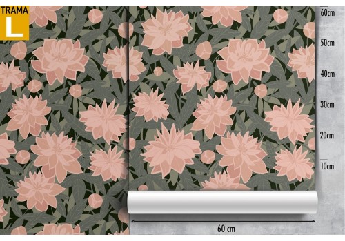 Vintage nature flowers wallpaper pattern. 2