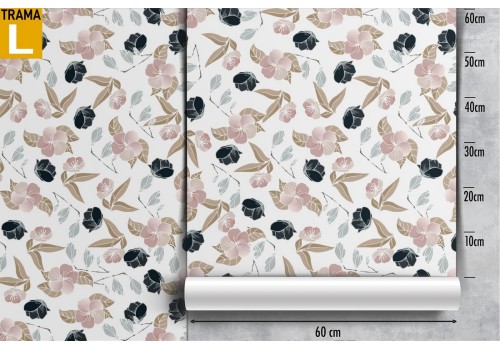 Carta da Parati fiori natura raffinata pattern. 2