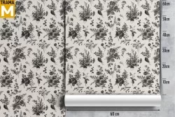 Carta da Parati Natura Fiori Vintage