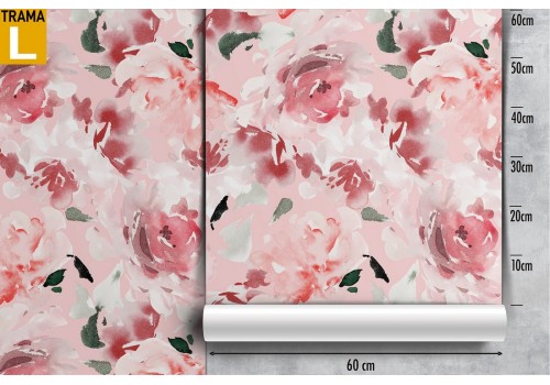 Pink flowers modern decoration wallpaper. 2