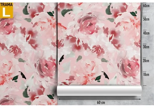 Pink flowers modern decoration wallpaper. 2