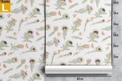 Carta da Parati fiori rosa decorazione natura.