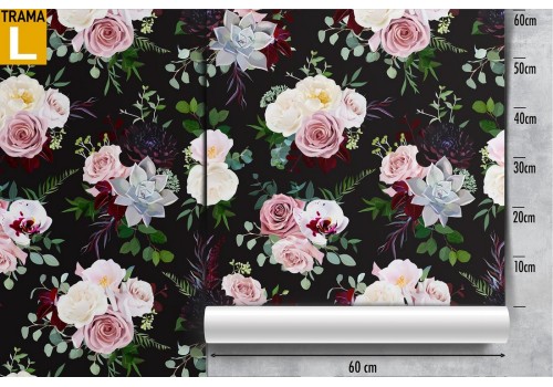 Carta da Parati fiori rosa design moderno pattern. 2