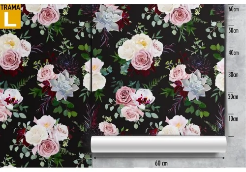 Carta da Parati fiori rosa design moderno pattern. 2