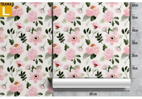 Modern abstract nature pink flowers wallpaper. 2