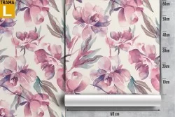Pink flowers nature modern design wallpaper.
