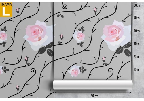 Pink flowers nature modern design wallpaper. 2