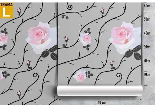 Pink flowers nature modern design wallpaper. 2