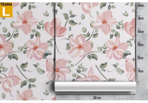 Pink flowers nature modern design wallpaper. 2