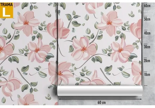 Pink flowers nature modern design wallpaper. 2