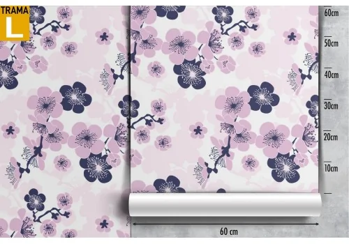 Pink flowers nature modern design wallpaper. 2