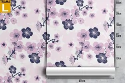 Pink flowers nature modern design wallpaper.