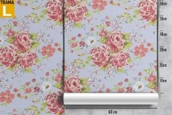 Carta da Parati fiori rosa natura moderna pattern.