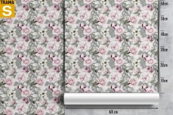 Wallpaper Design and Styles Flora and Fauna Modern Nature Flowers Stripes and Waves