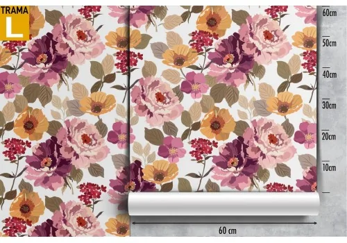 Carta da Parati fiori rosa natura moderna. 2