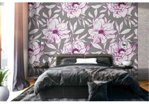 Modern nature pink flowers wallpaper.272