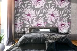 Carta da Parati fiori rosa natura moderna.