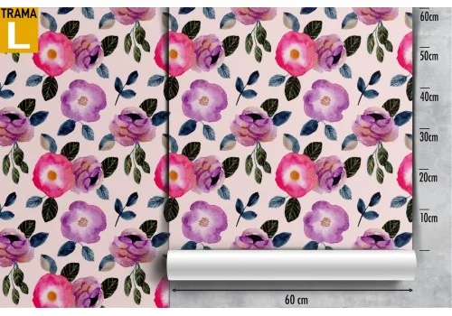 Carta da Parati fiori rosa natura moderna. 2