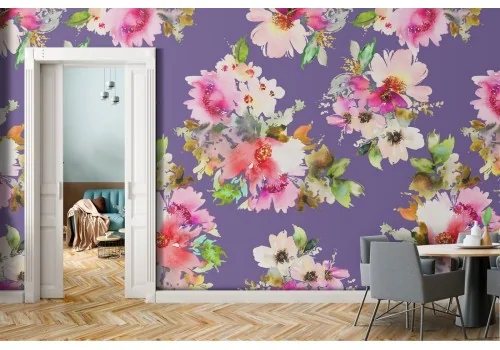 Modern nature pink flowers wallpaper.277