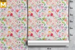 Modern Nature Flowers Wallpaper