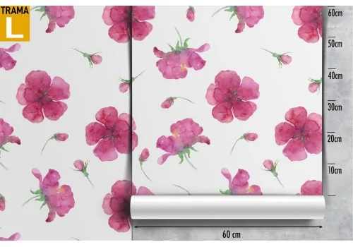 Pink flowers nature pattern modern wallpaper. 2