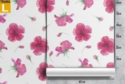 Pink flowers nature pattern modern wallpaper.