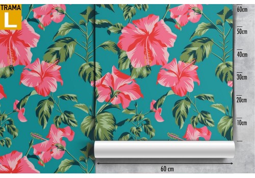 Carta da Parati fiori rosa natura pattern moderno. 2