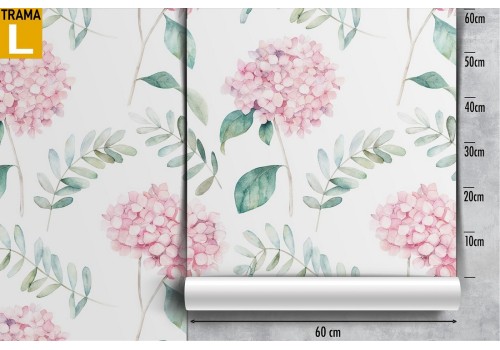 Pink flowers nature pattern vintage wallpaper. 2
