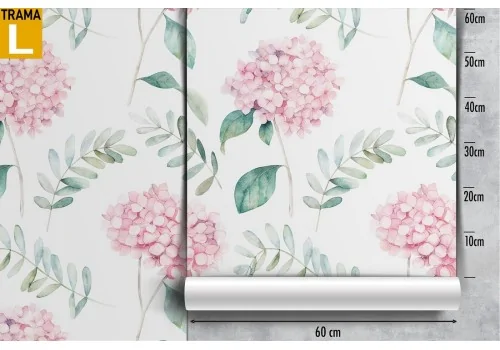 Pink flowers nature pattern vintage wallpaper. 2
