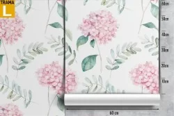 Pink flowers nature pattern vintage wallpaper.