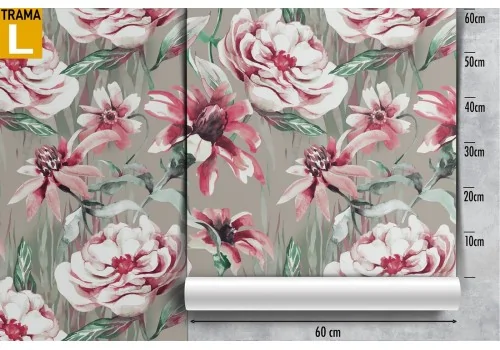 Carta da Parati fiori rosa natura pattern. 2