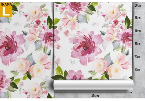 Pink flowers nature pattern wallpaper. 2