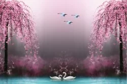 Carta da Parati Flora e Fauna Paesaggi e Natura Orientale e Zen Fiumi Cascate Laghi Fiori