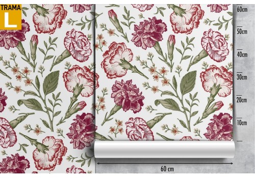 Carta da Parati fiori rosa natura pattern. 2