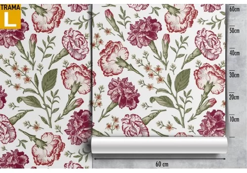 Carta da Parati fiori rosa natura pattern. 2