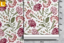 Carta da Parati fiori rosa natura pattern.