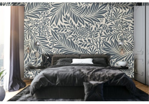 Stylized tropical leaves wallpaper mature decoration