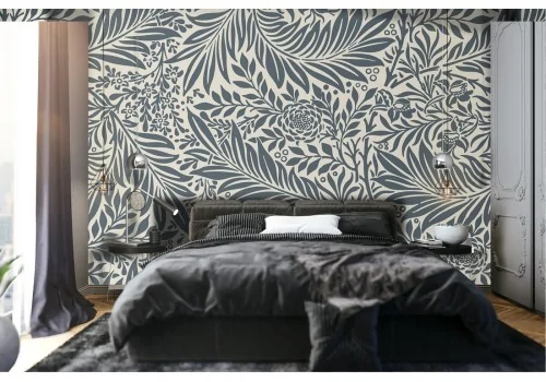 Tropical leaves stylized wallpaper mature decoration