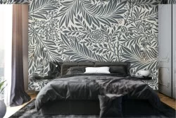 Carta da Parati foglie tropicali stilizzate decorazione matura