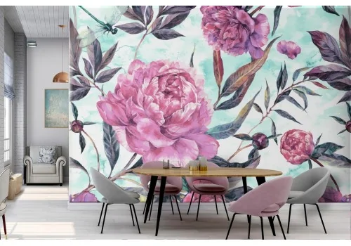 Pink flowers nature pattern wallpaper.296