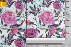 Pink flowers nature pattern wallpaper.