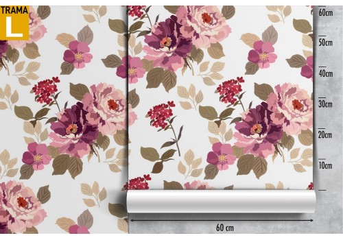 Carta da Parati fiori rosa natura pattern. 2