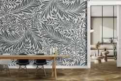 Carta da Parati foglie tropicali stilizzate decorazione matura
