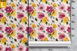 Carta da Parati fiori rosa natura pattern.